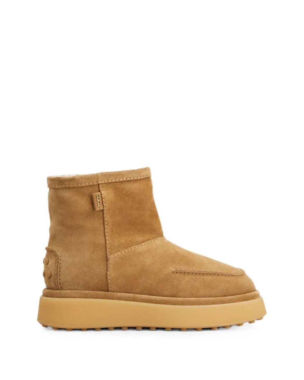 Tod's Brown Shearling-Lined Ankle Boots