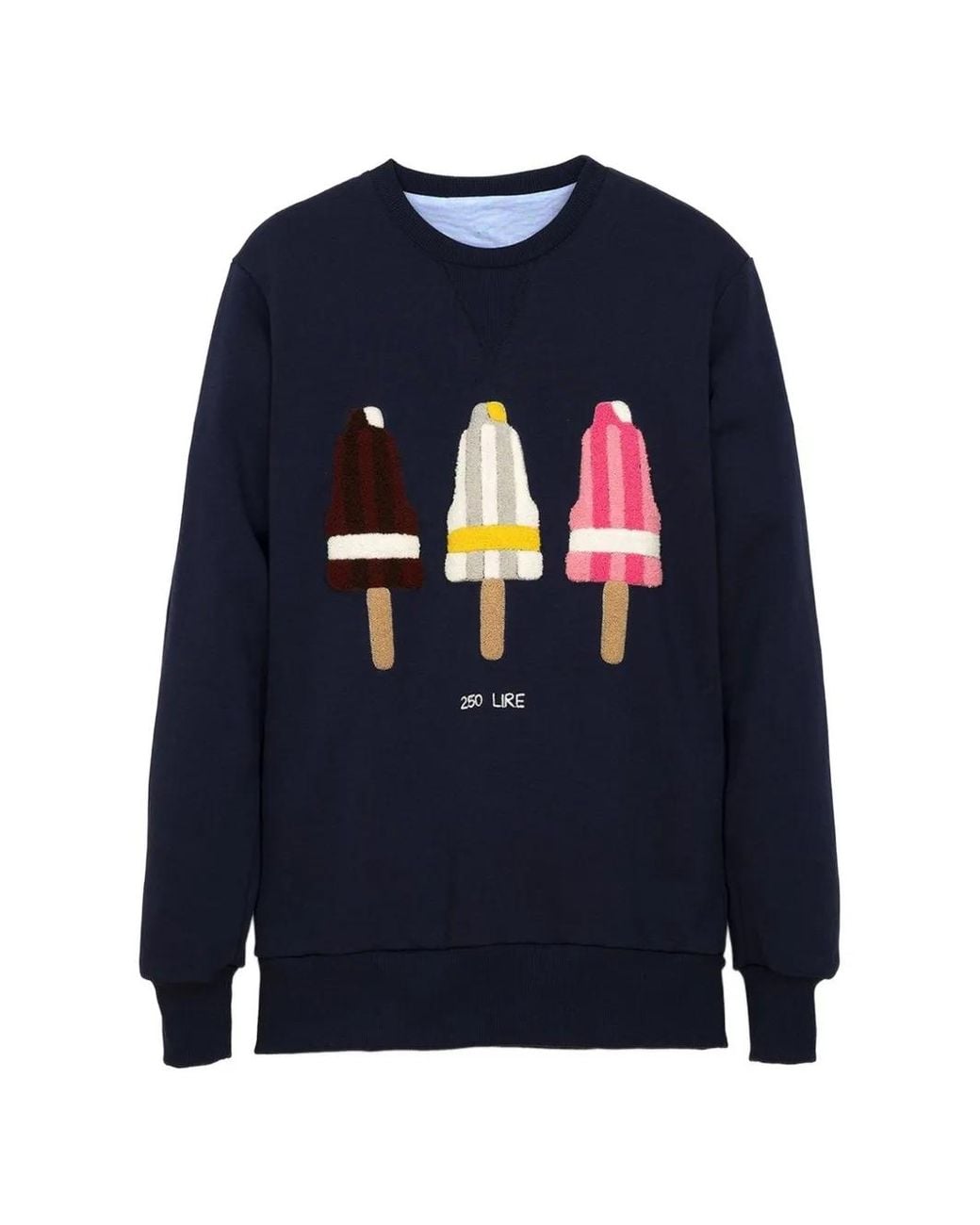 LC23 Blue Gelati Ice-Cream-Patch Sweatshirt for men