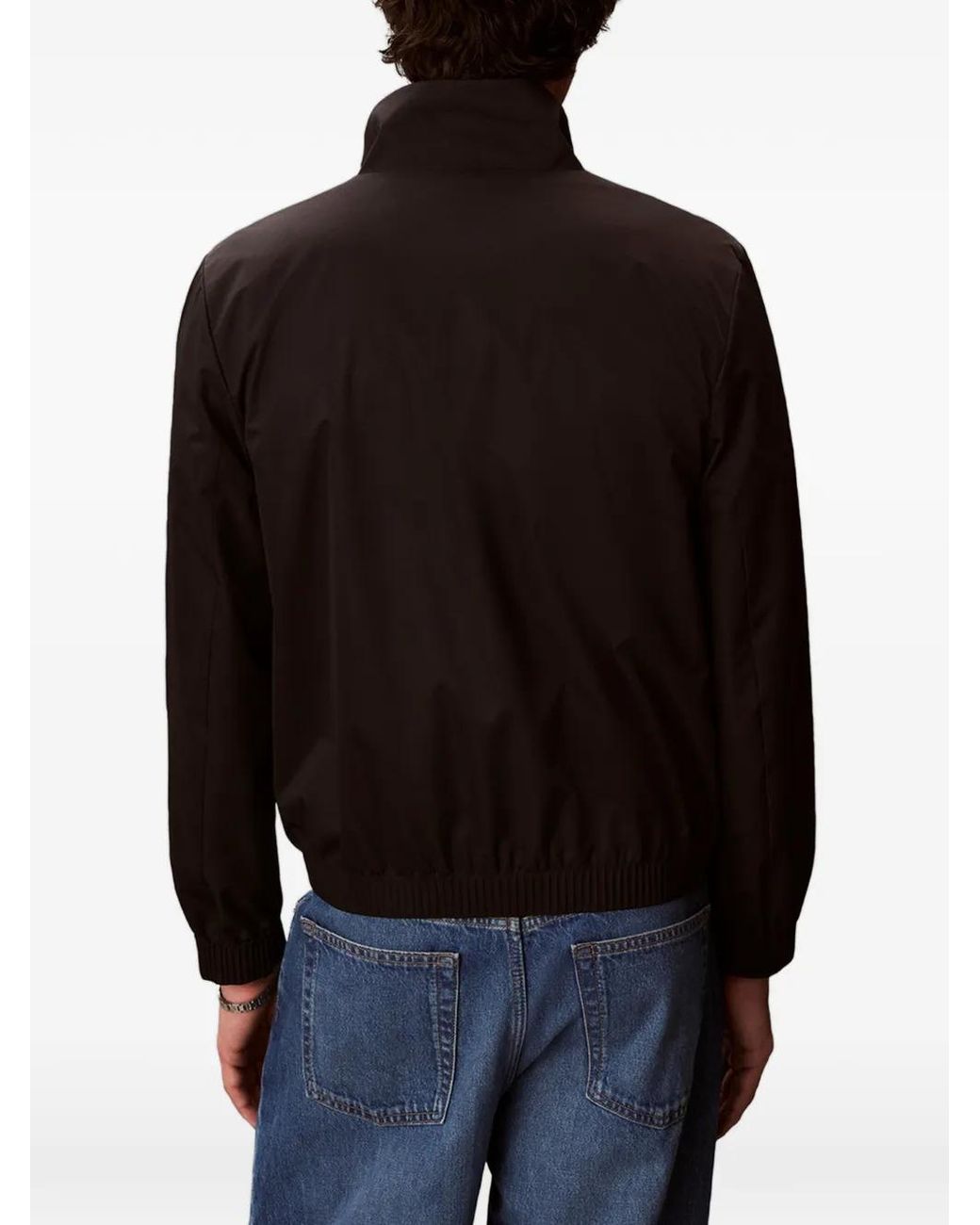 Calvin Klein Black Veste Zippée À Logo Imprimé for men
