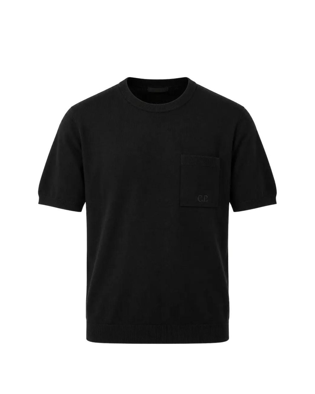 C P Company Black Short-Sleeve Pocket T-Shirt for men