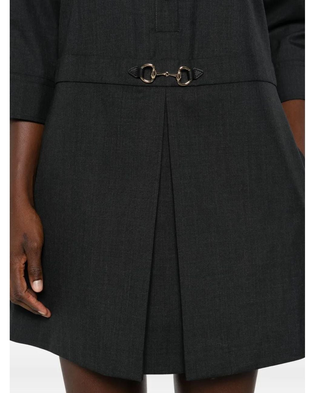 Gucci Mini-Blousejurk Met Knopen in het Black