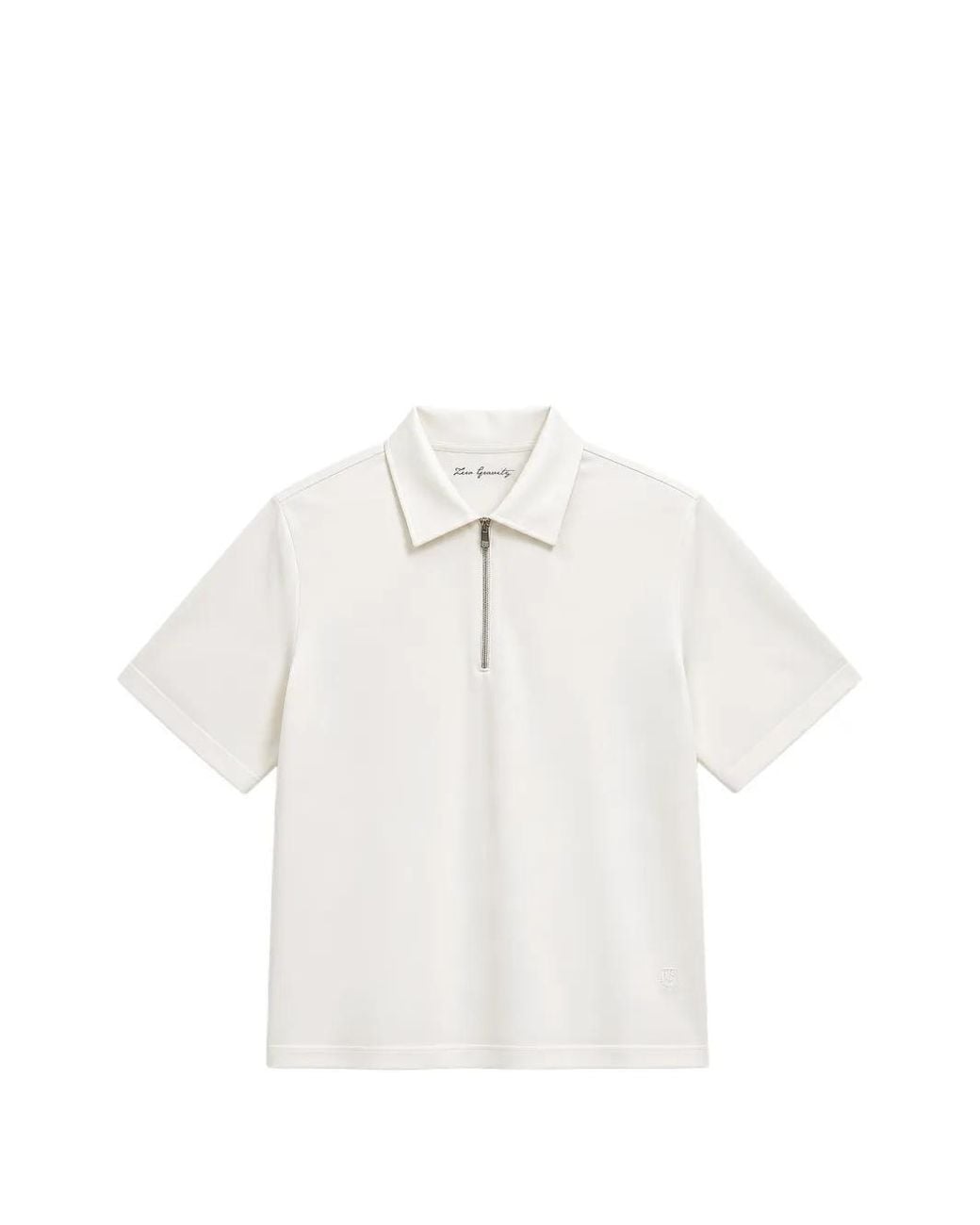 Tombolini White Quarter-Zip Polo Shirt for men