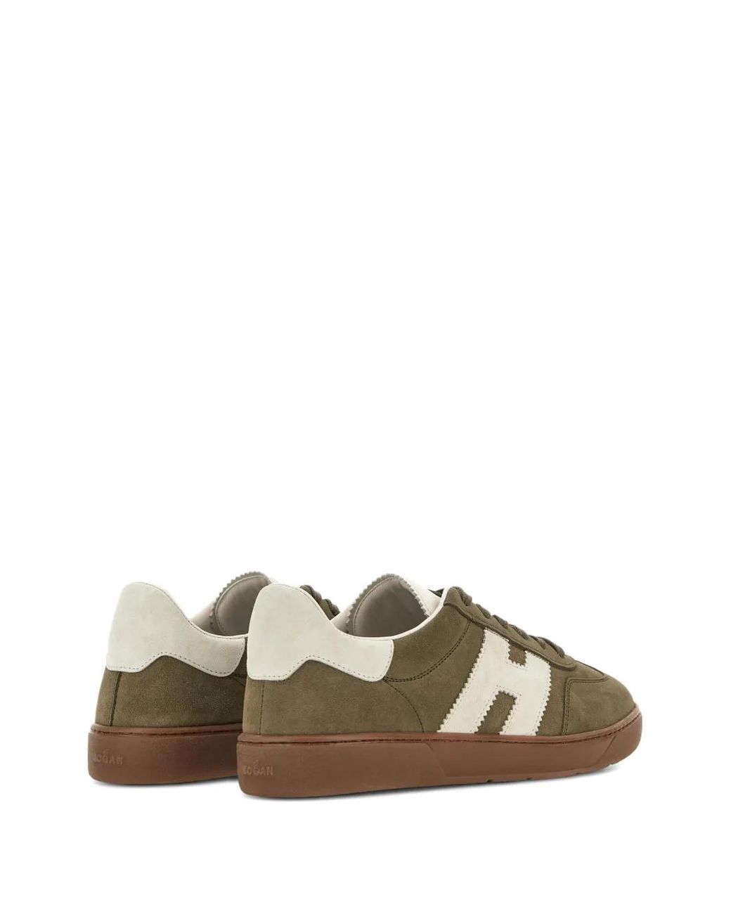Hogan Brown Moss Leather Sneakers for men