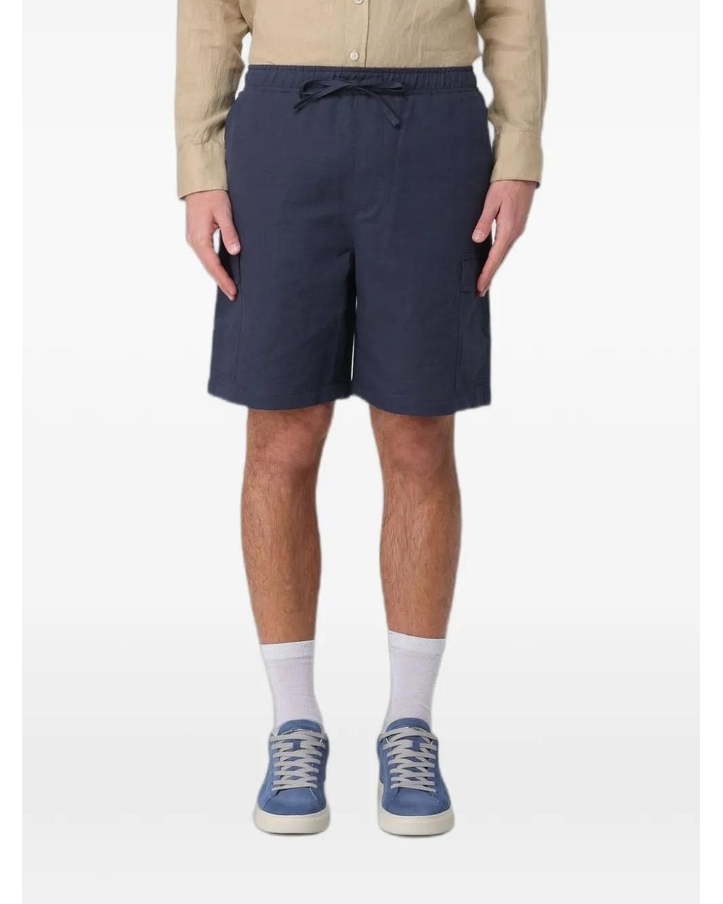 Colmar Blue Drawstring Cargo Shorts for men