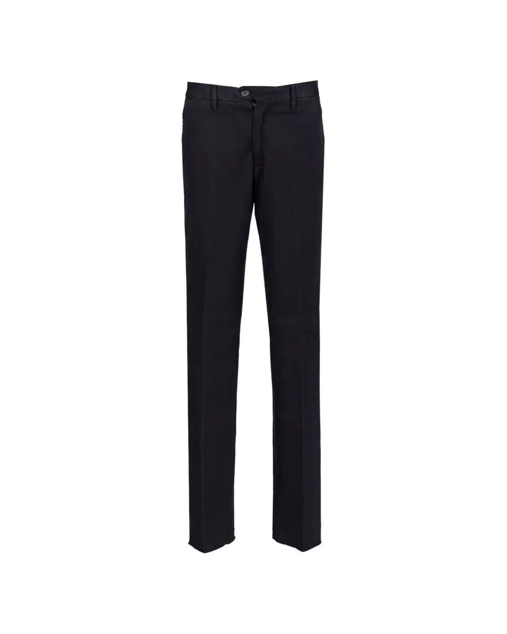 Al Duca D'aosta Black Tailored Cotton Trousers for men