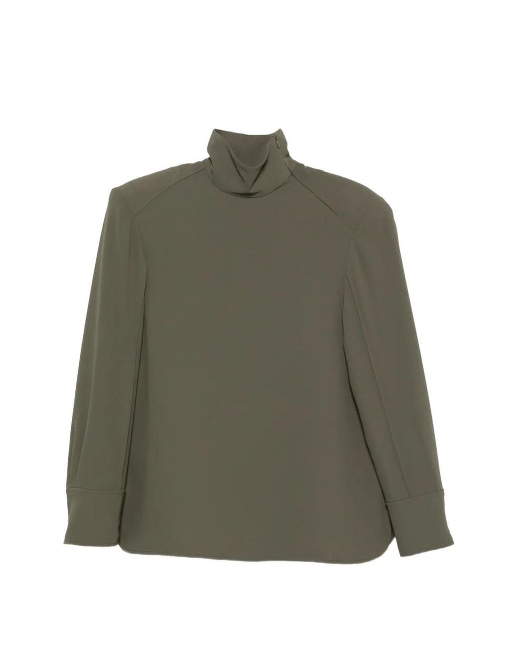 IRO Green Orbison High-Neck Long-Sleeve Top