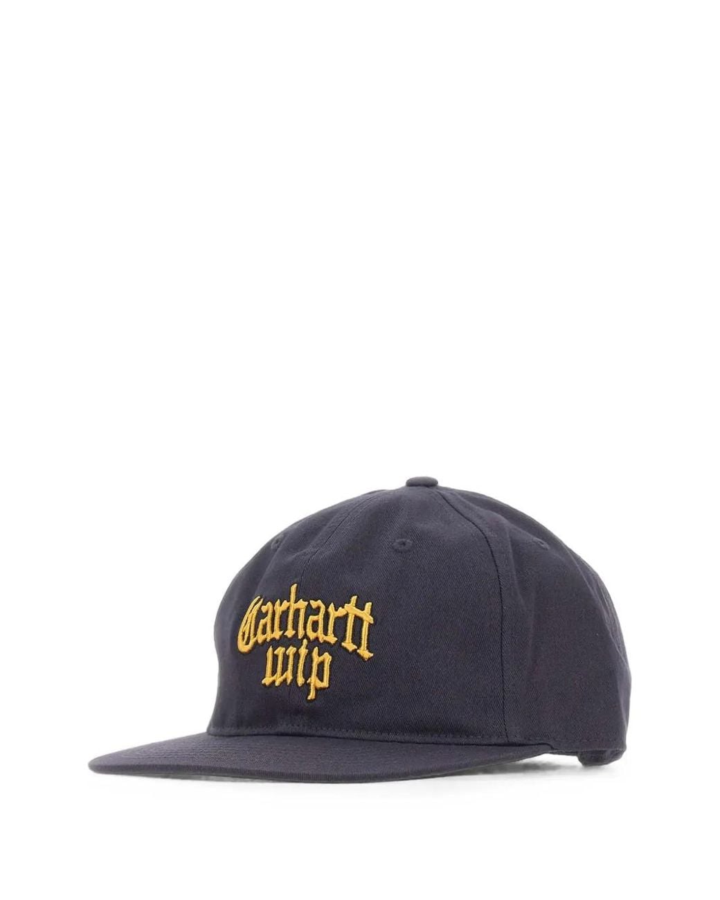 Carhartt Blue Blackletter Logo-Embroidered Hat for men