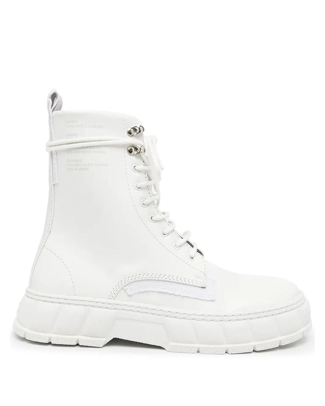 Viron White Combat Boots