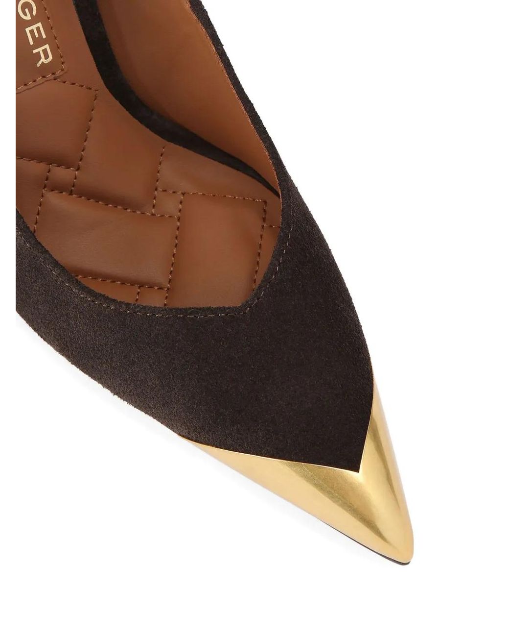 Kurt Geiger Brown 70Mm Regent Point Court Heeled Pumps