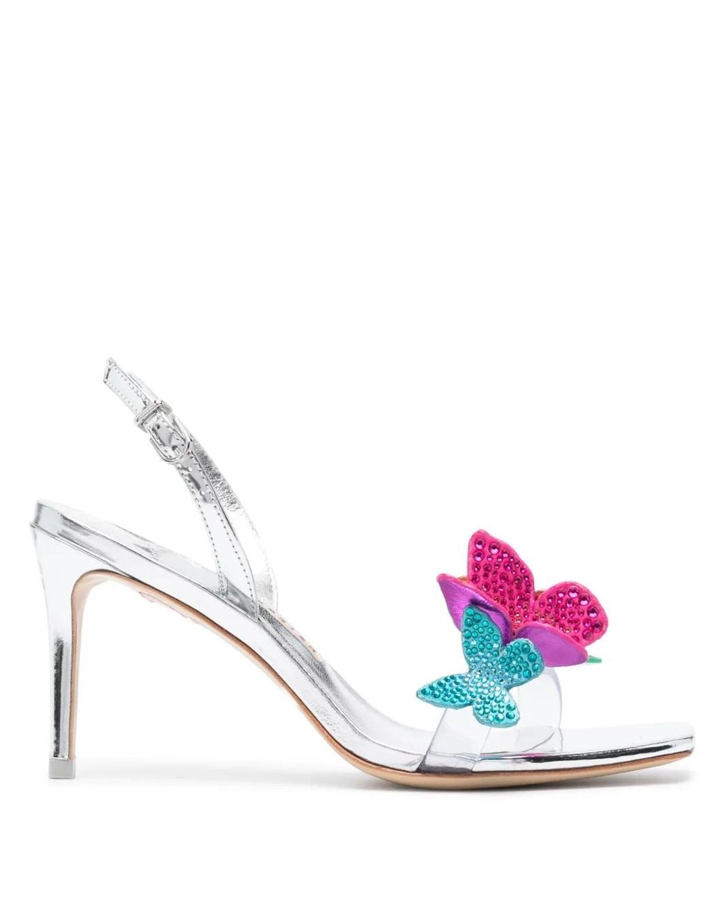 Sophia Webster Metallic Vanessa 85Mm Slingback Sandals