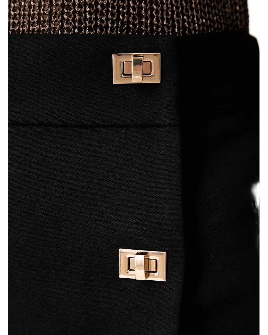 Morgan Black Turn-Lock Wrap Mini Skorts