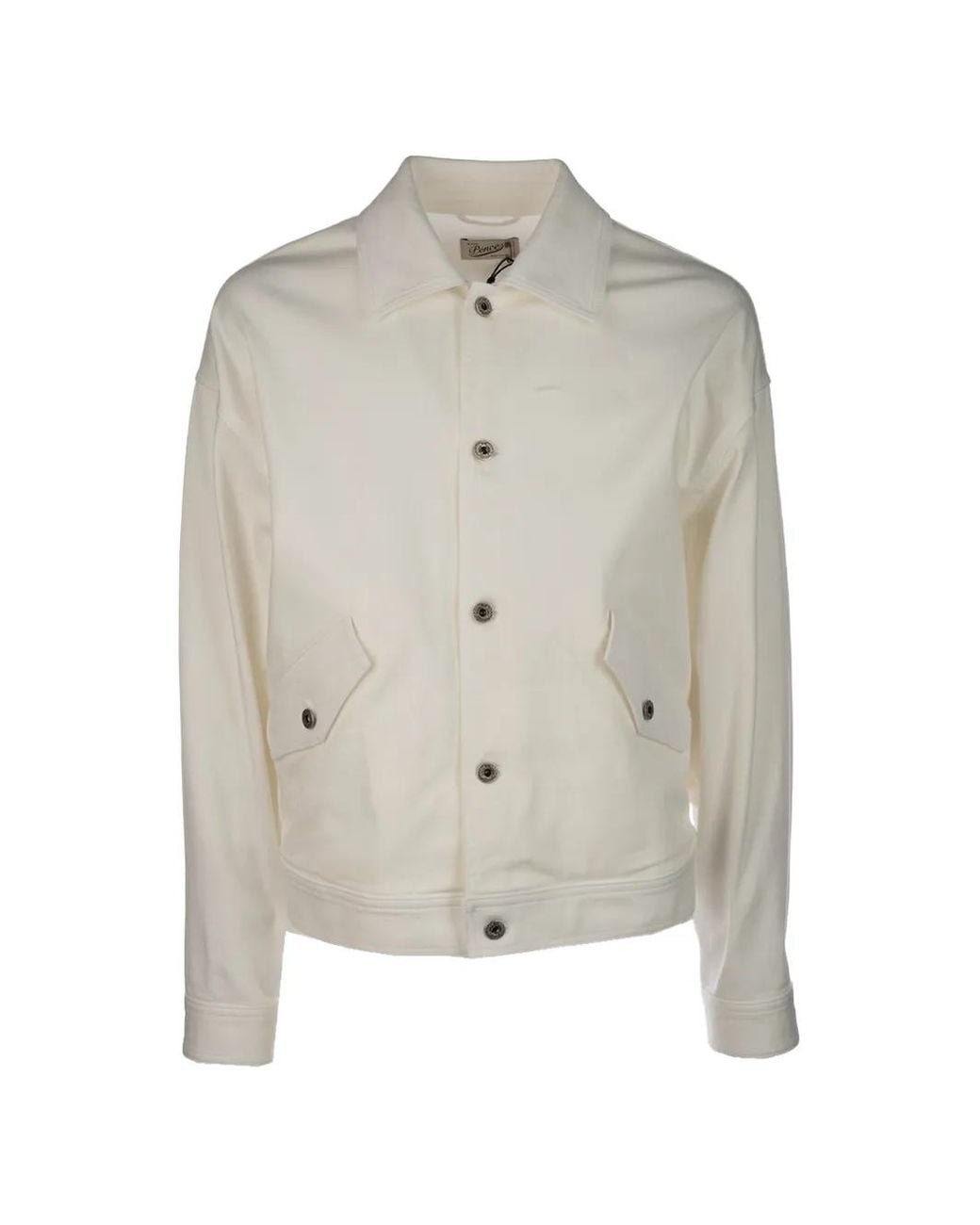 Pence White Button Jacket for men