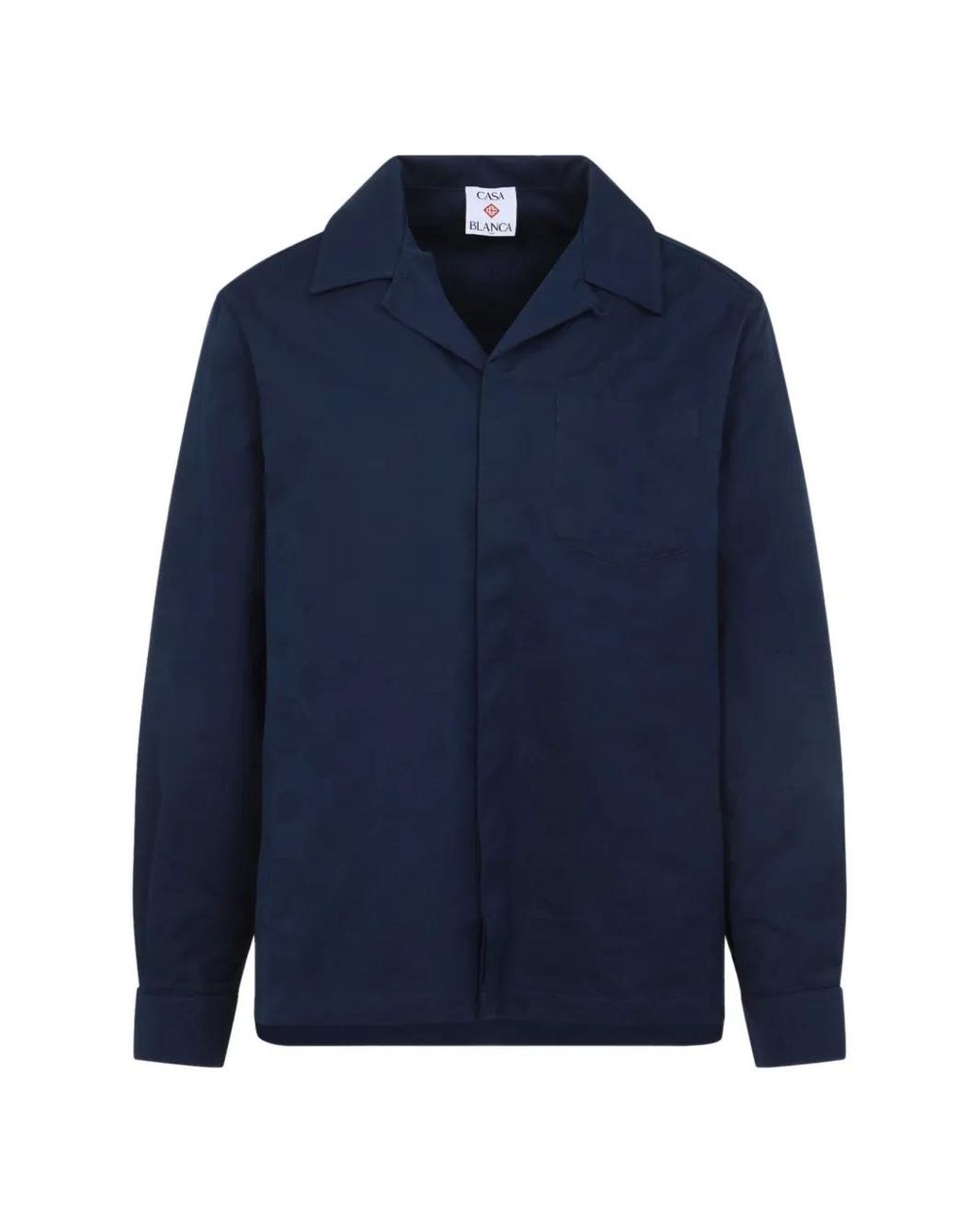 Casablanca Blue Monogram Pocket Shirt for men