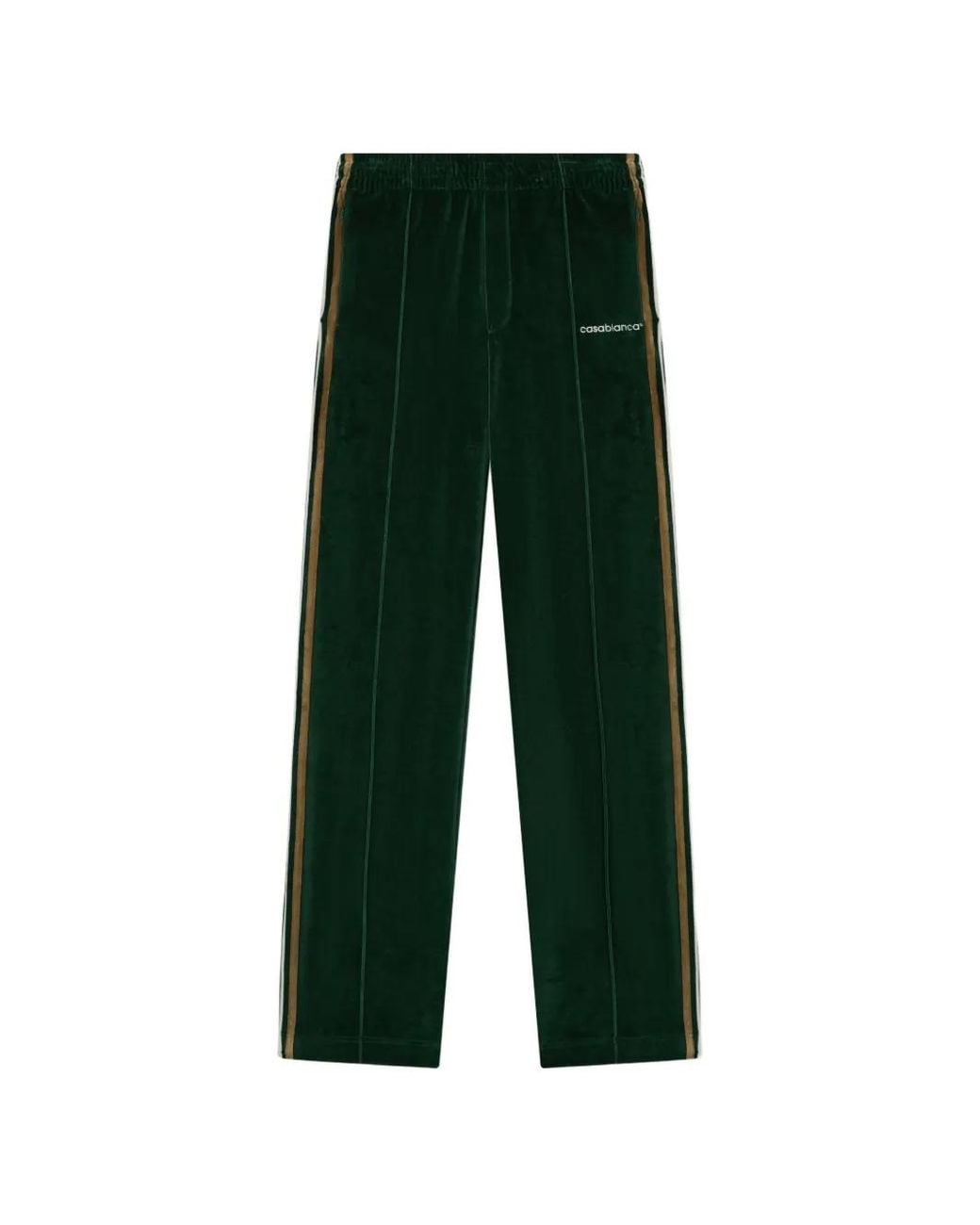 Casablanca Green Logo-Embroidered Side-Stripe Track Pants for men