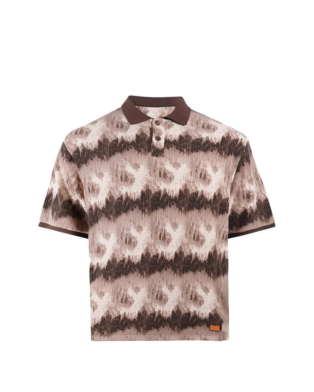 Maison hideout Pink Polo En Maille Tie-Dye for men