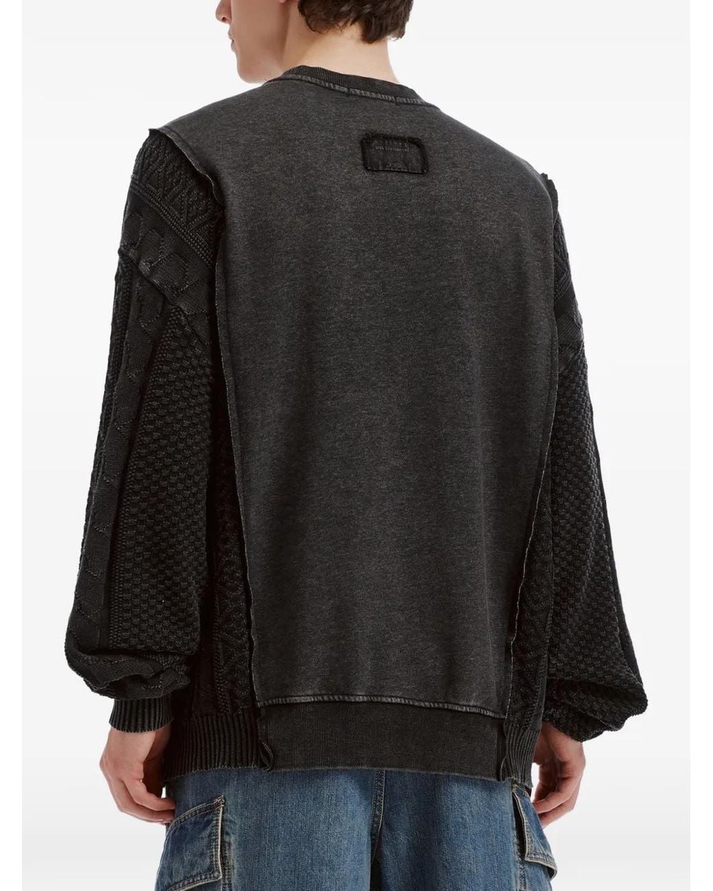 FIVE CM Black Sweat En Maille Torsadée for men
