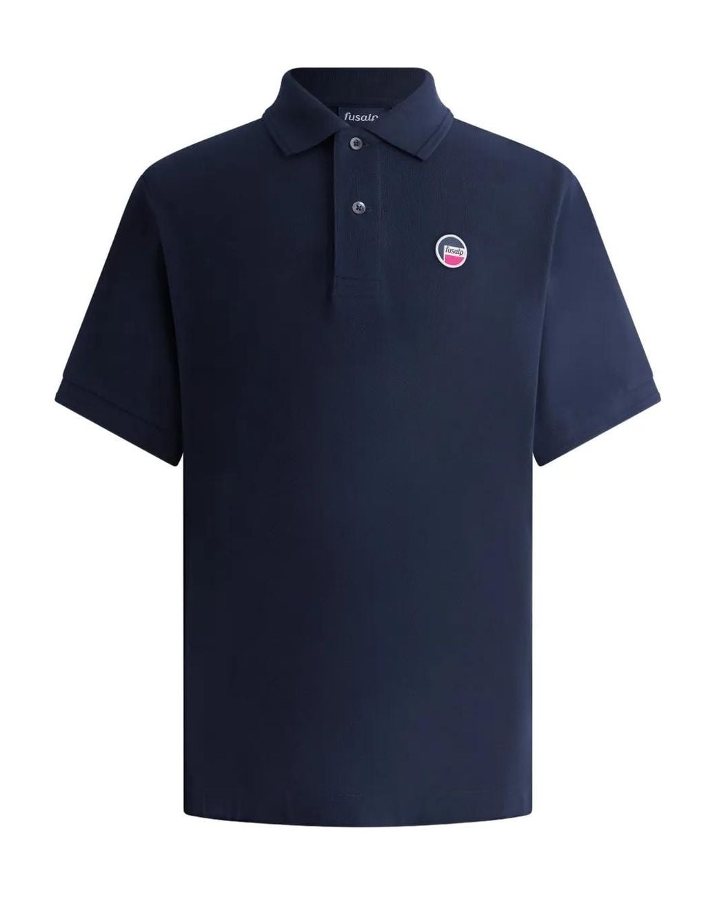 Fusalp Blue Gerlo Logo-Appliqué Polo Shirt for men
