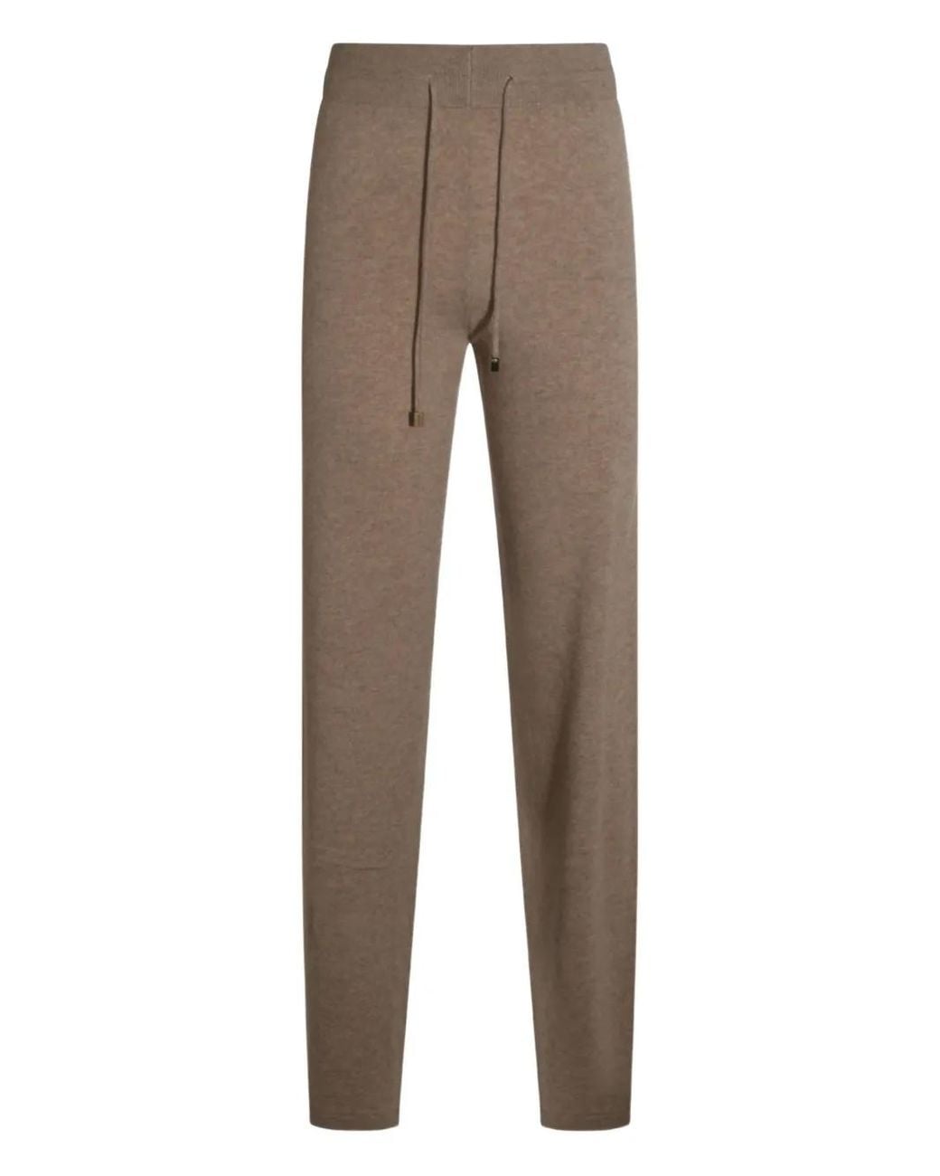 Malo Gray Elasticated-Waistband Drawstring Trousers