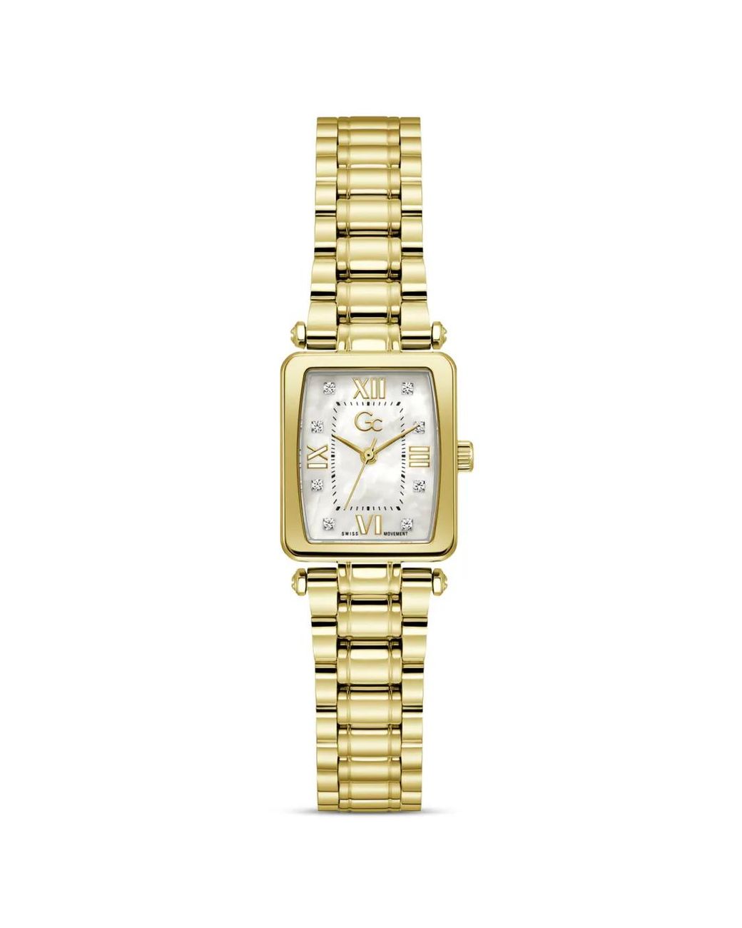 Guess Metallic Gc Rectangular-Face 21Mm Watch
