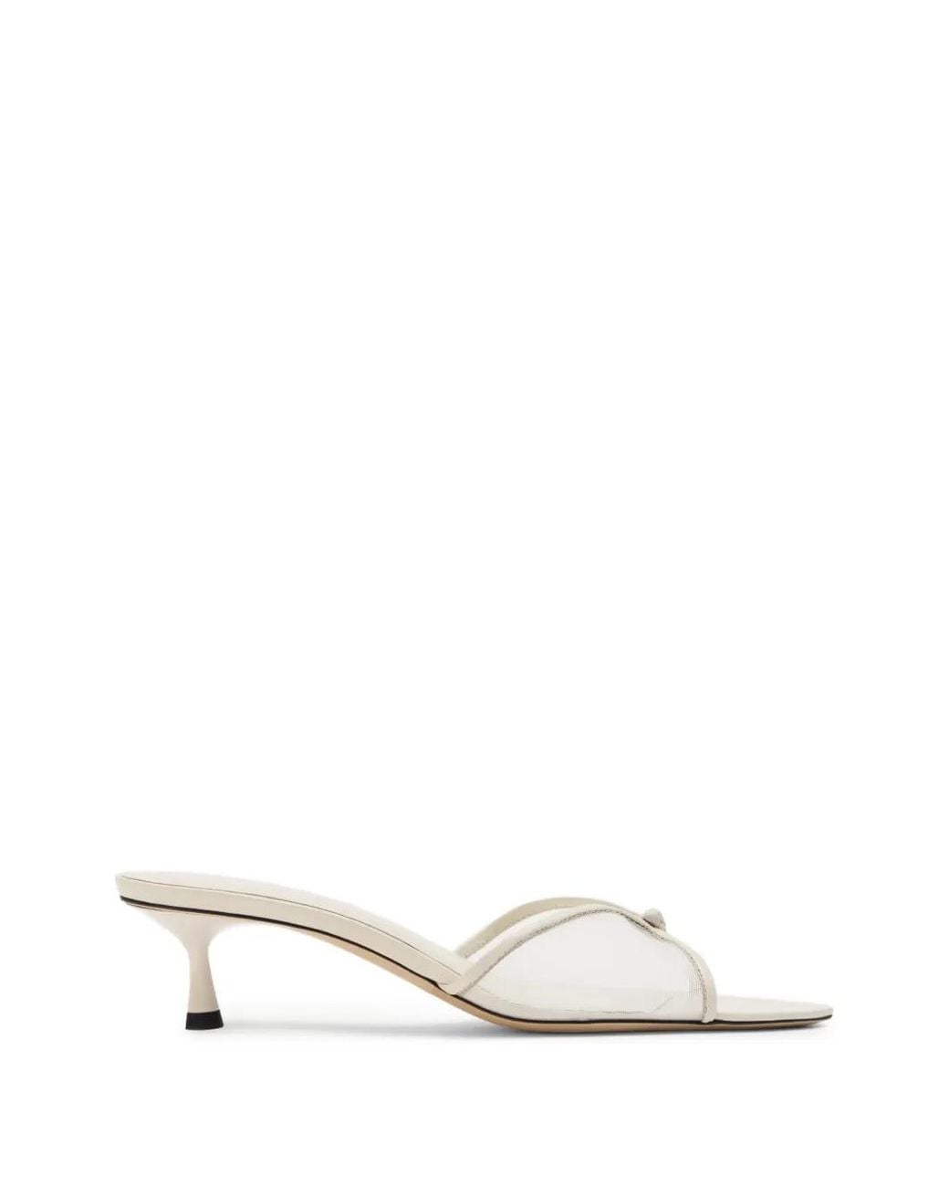 STUDIO AMELIA White Jacques 50 Mesh-Panel Sandals
