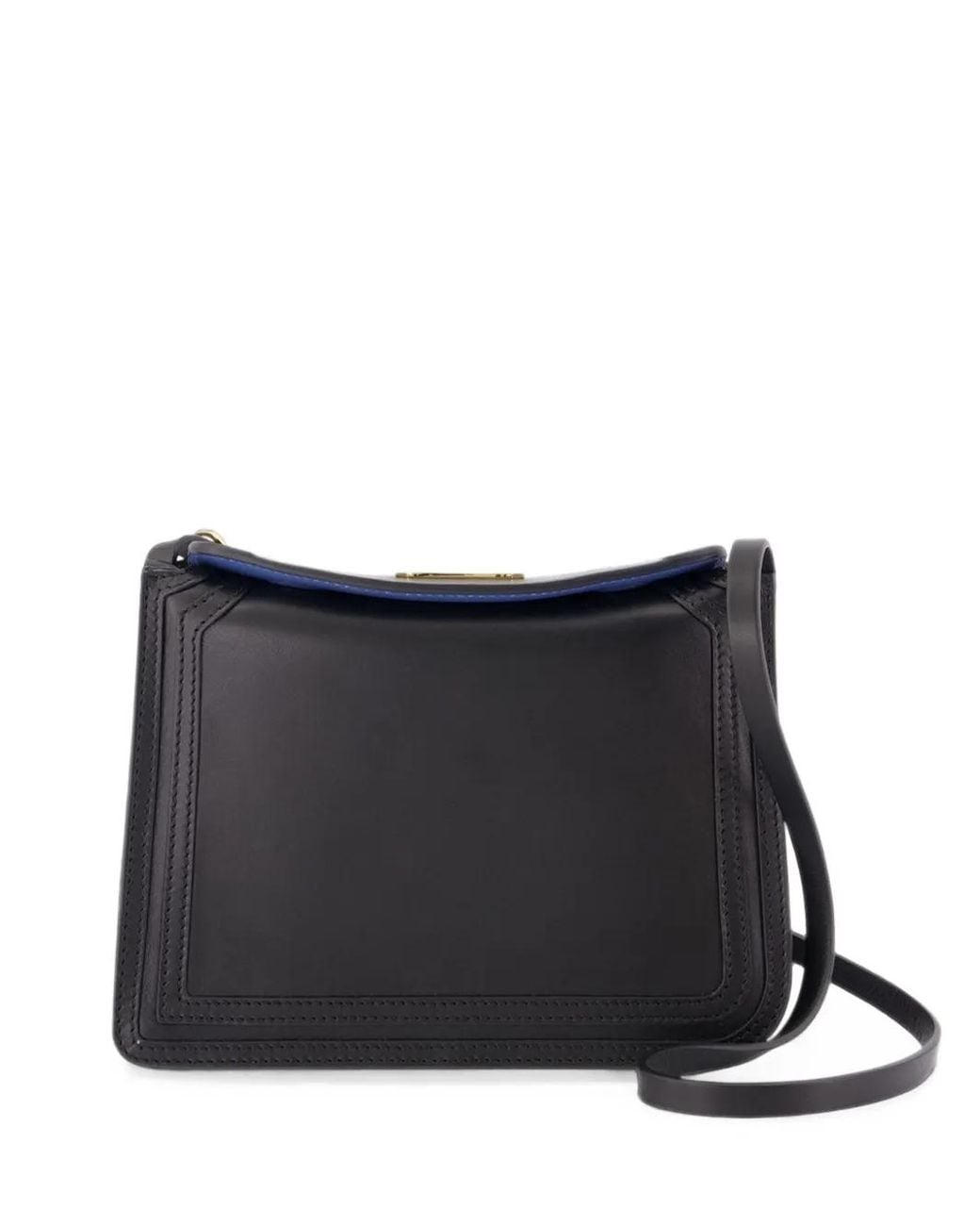 Lanvin Black Compagnon 16 Leather Bag