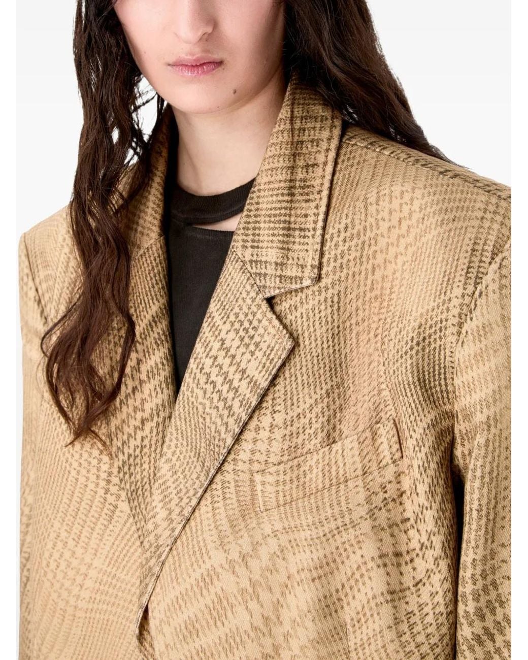Blazer A Cuadros Con Botones CAMPERLAB de color Natural
