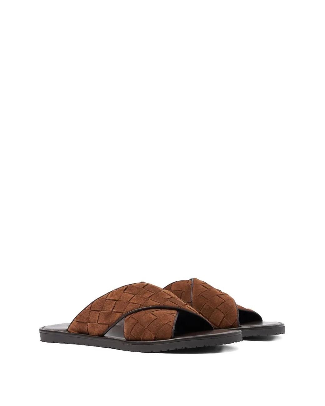 Scarosso Brown Ettore Slides for men