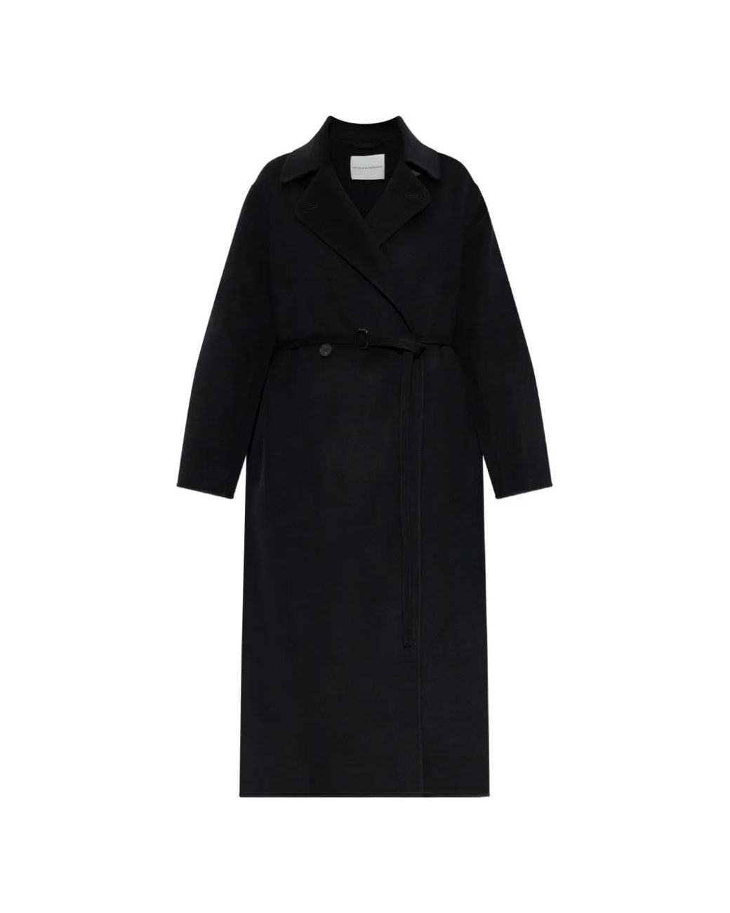 Studio Nicholson Black Mori Belted Wool Coat