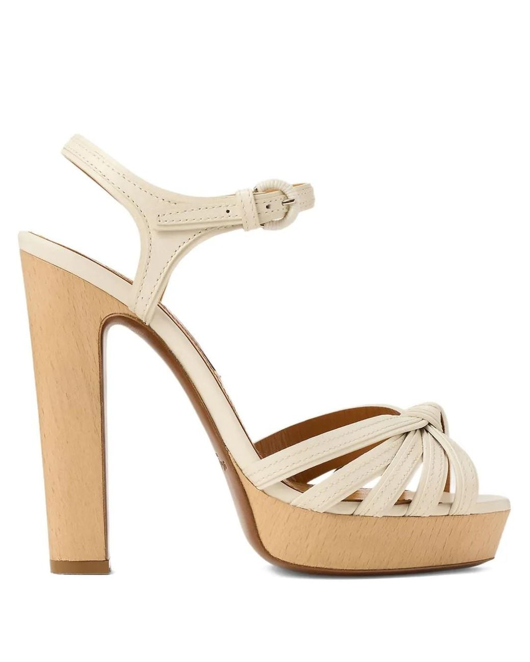 Ralph Lauren Metallic 125Mm Kieran Heeled Sandals