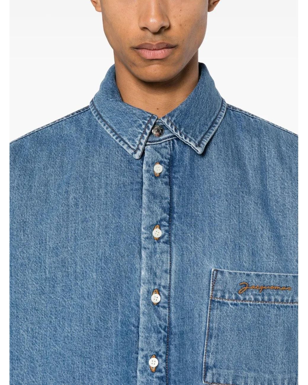 Jacquemus Blue Denim Shirt for men