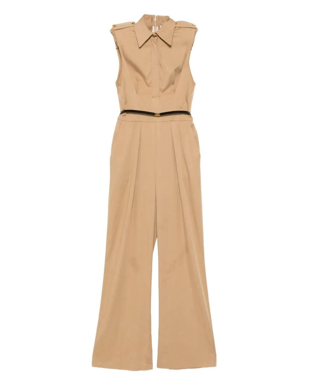 Elisabetta Franchi Natural Jumpsuit Aus Satin