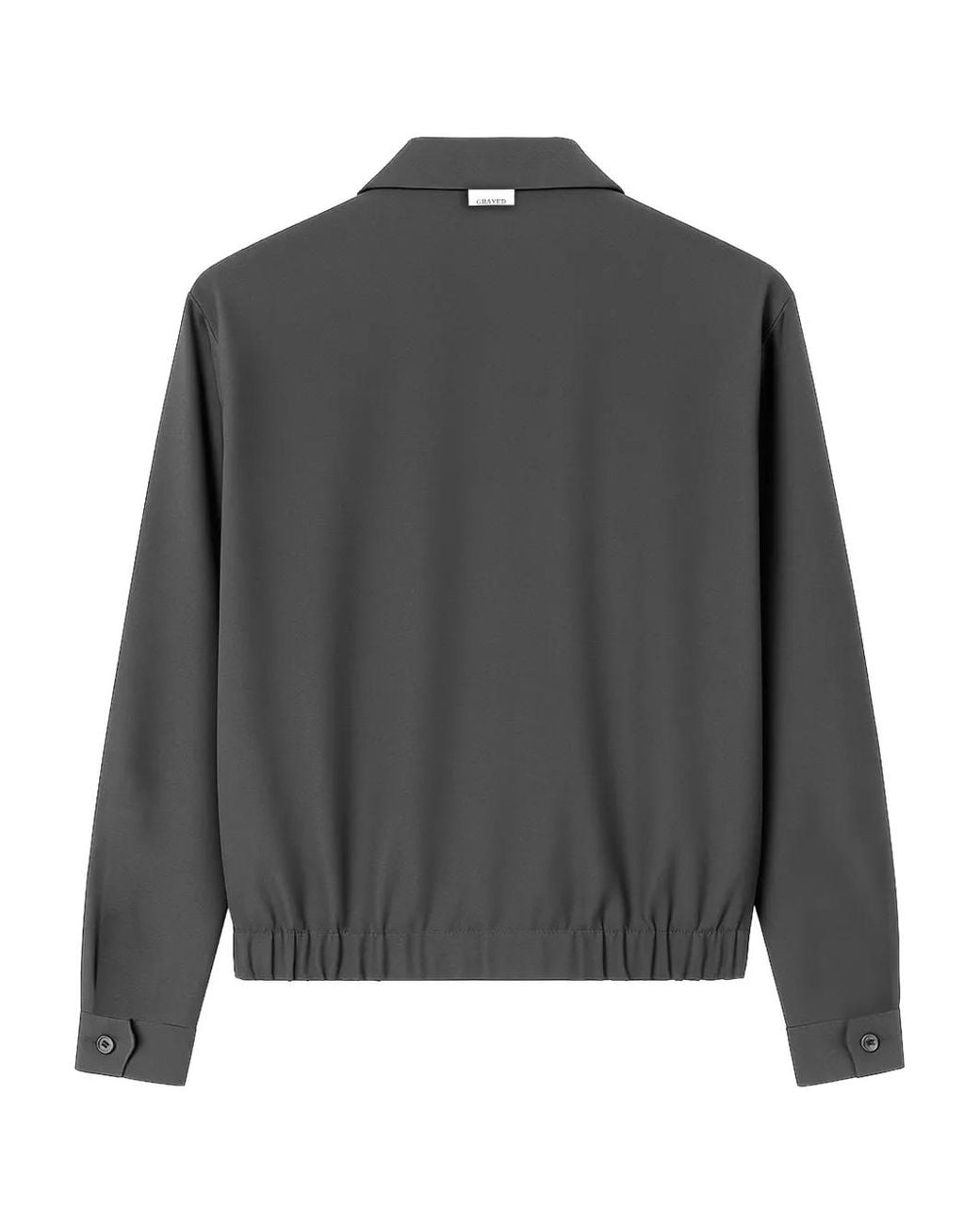 Grayed Gray Flap Pocket Zip Jacket for men