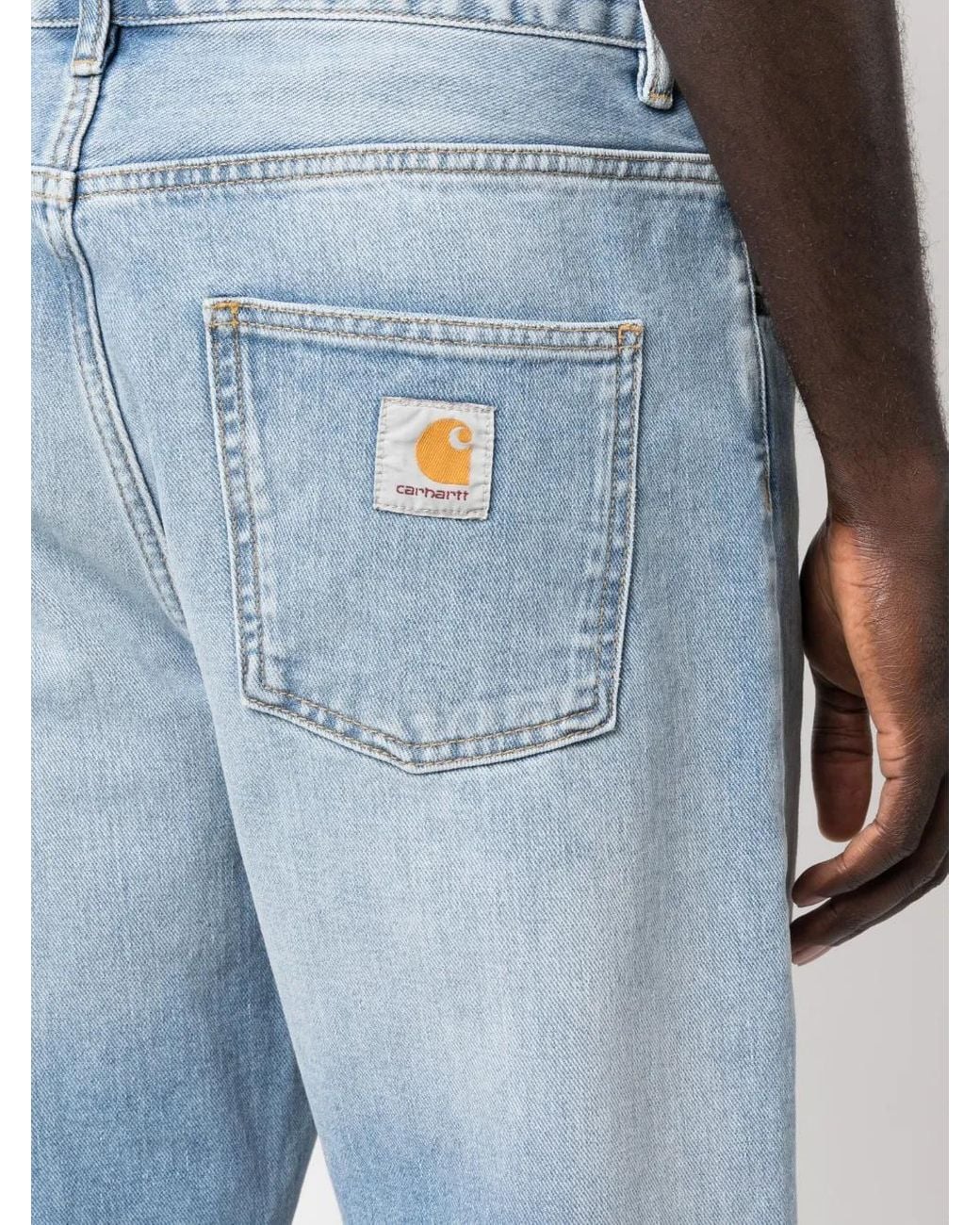 Carhartt Blue High Waist Straight Leg Jeans For for men