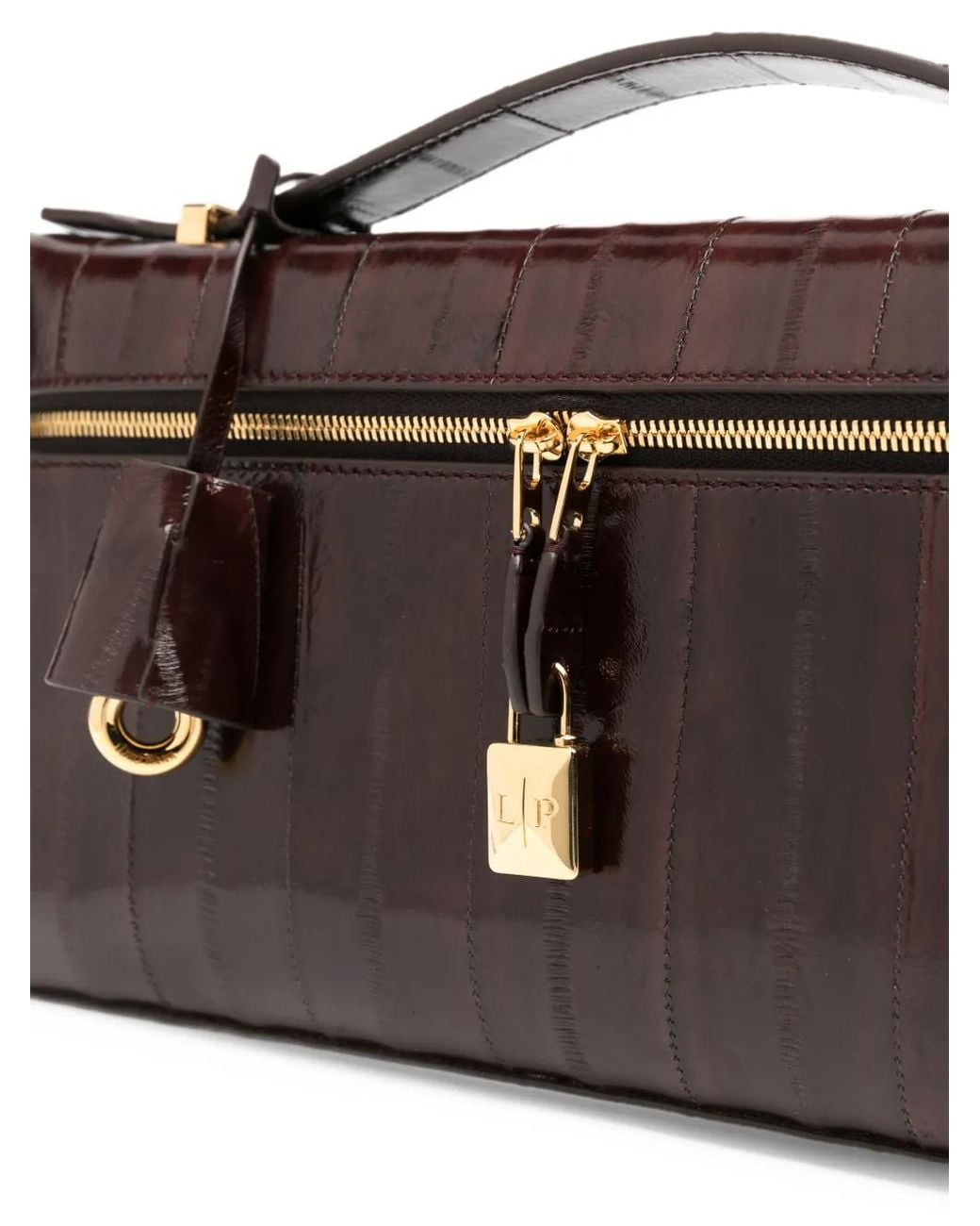 Loro Piana Black Extra L29 Leather Clutch Bag