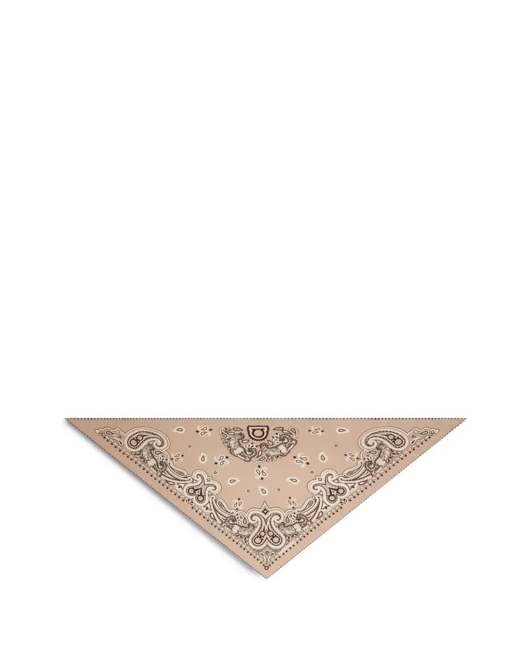 Ferragamo Natural Arabesque-Print Triangle Scarf for men