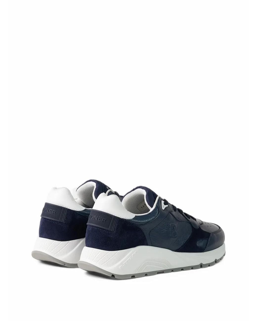 Bogner Blue Baltimore Panelled Leather Sneakers for men
