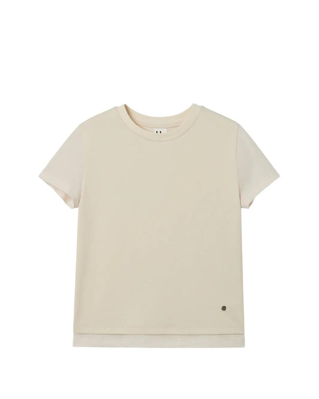 B+ AB Natural Short-Sleeve Layered T-Shirt