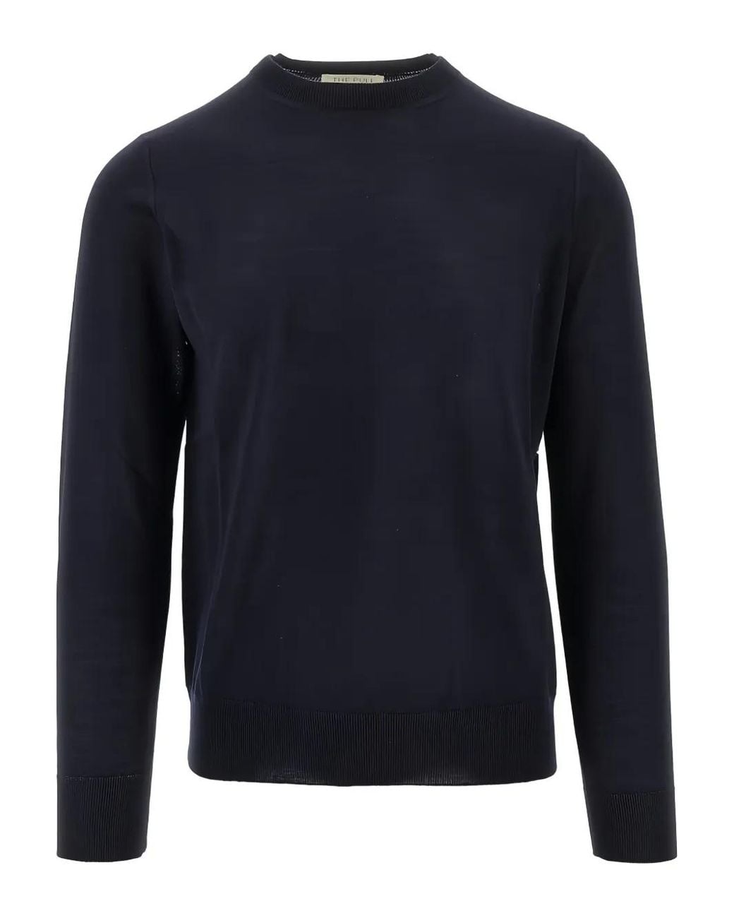 THE PULL Blue Crew-Neck Sweater for men