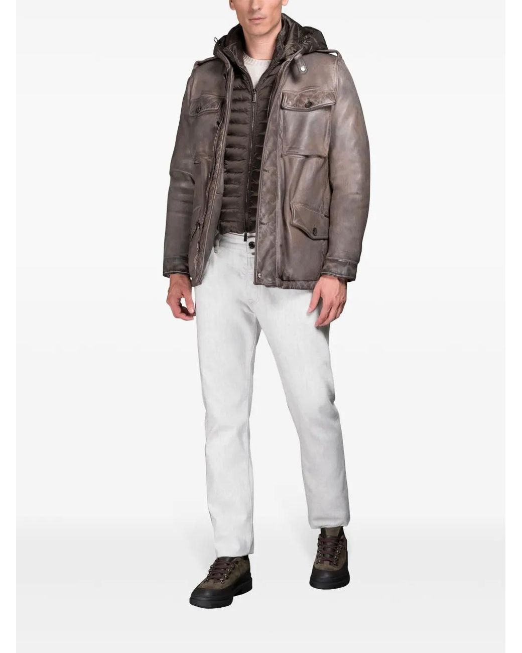 Moorer Gray Isac Jacket for men