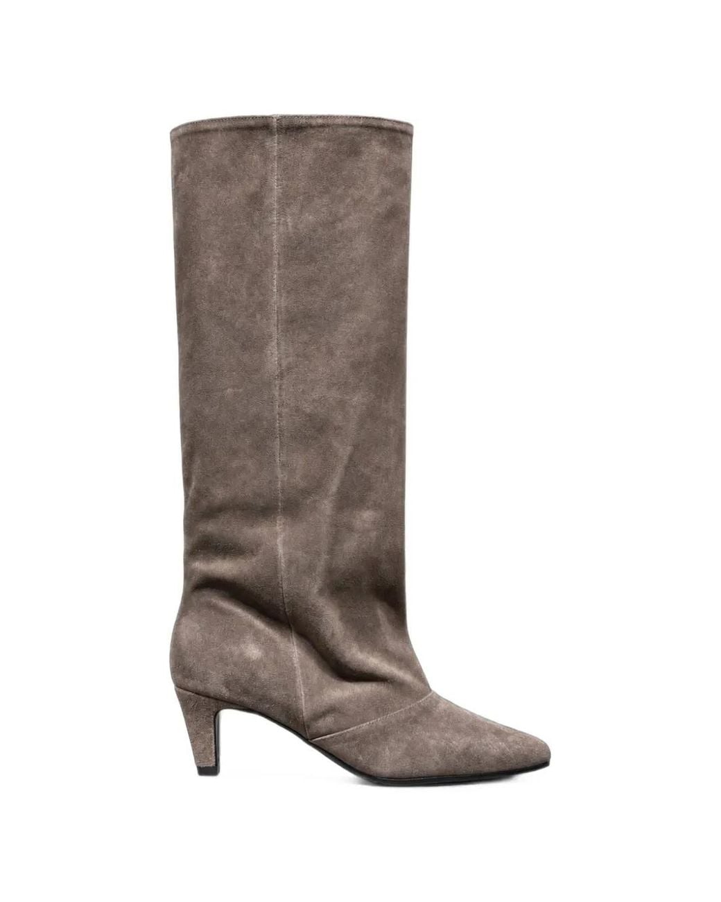 Poche Paris Brown Melanie Suede Boots