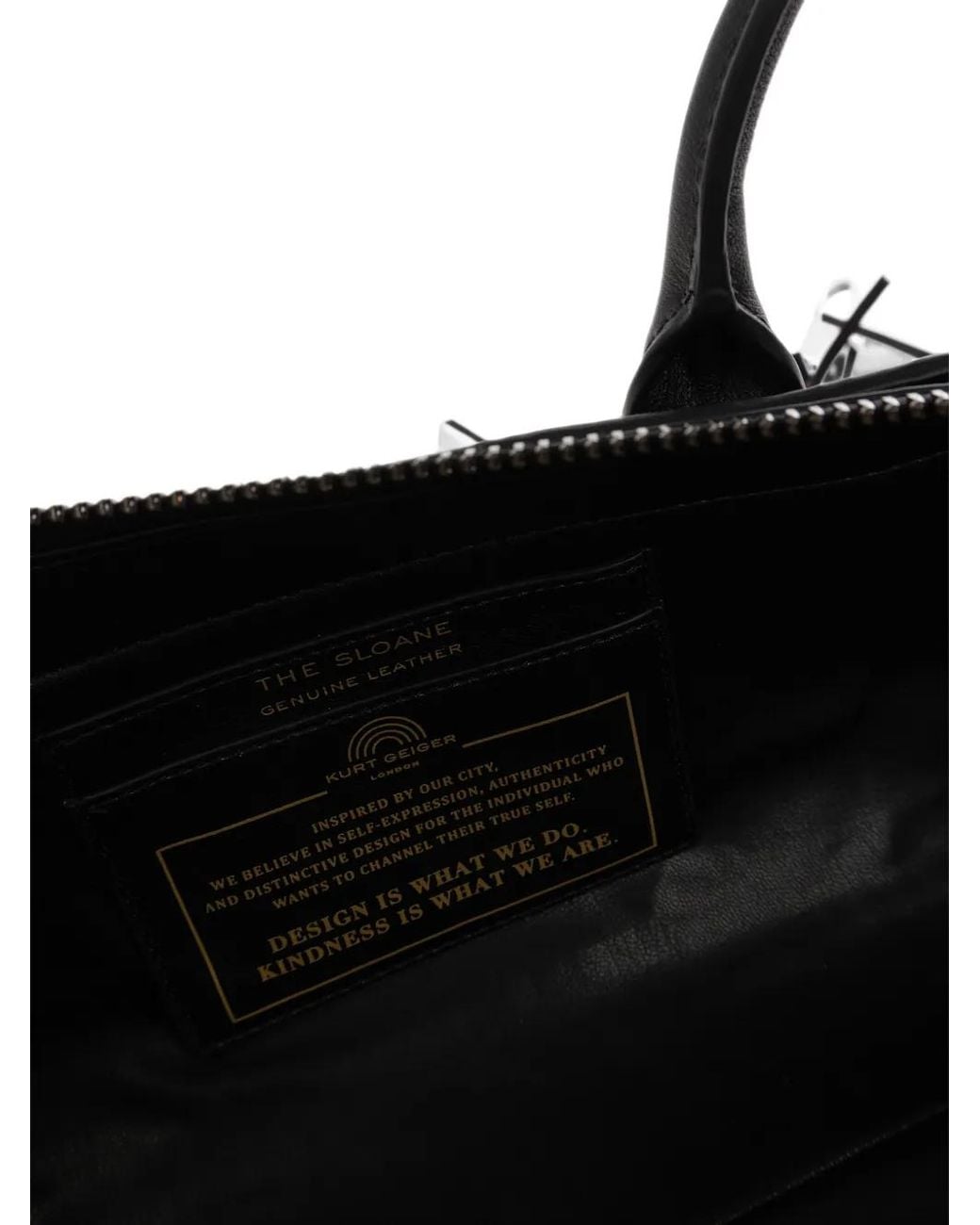 Kurt Geiger Black Sloane East-West Shoulder Fringe Bag