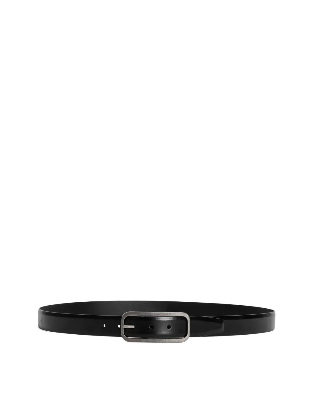 Dolce & Gabbana White Rectangular-Buckle Leather Belt for men