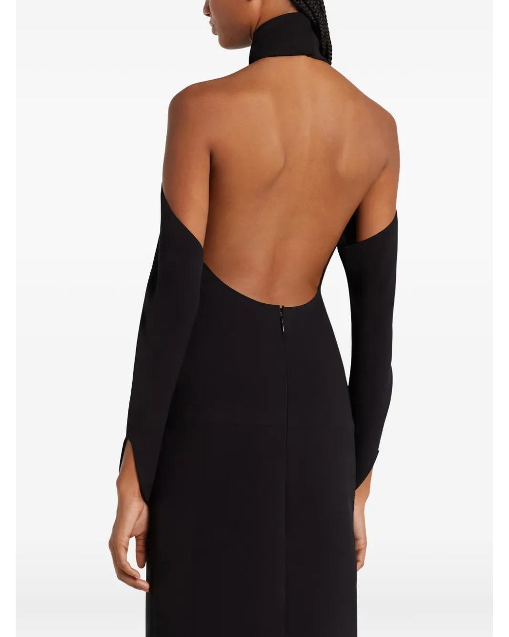 Courreges Black Circle Mockneck Gown