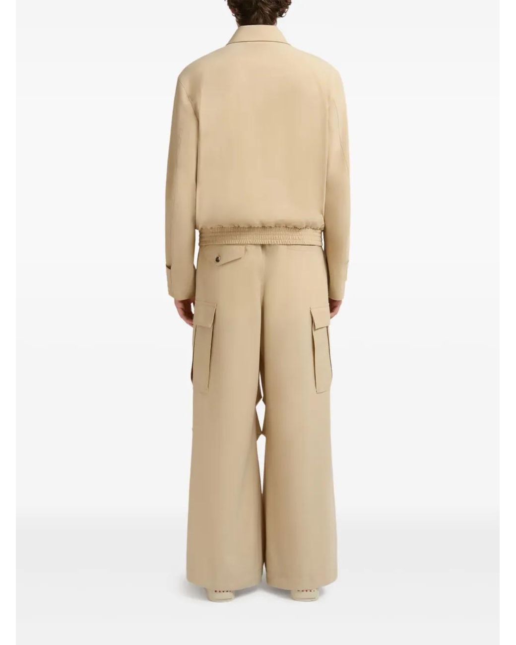 Marni Natural Logo-Embroidered Jacket for men