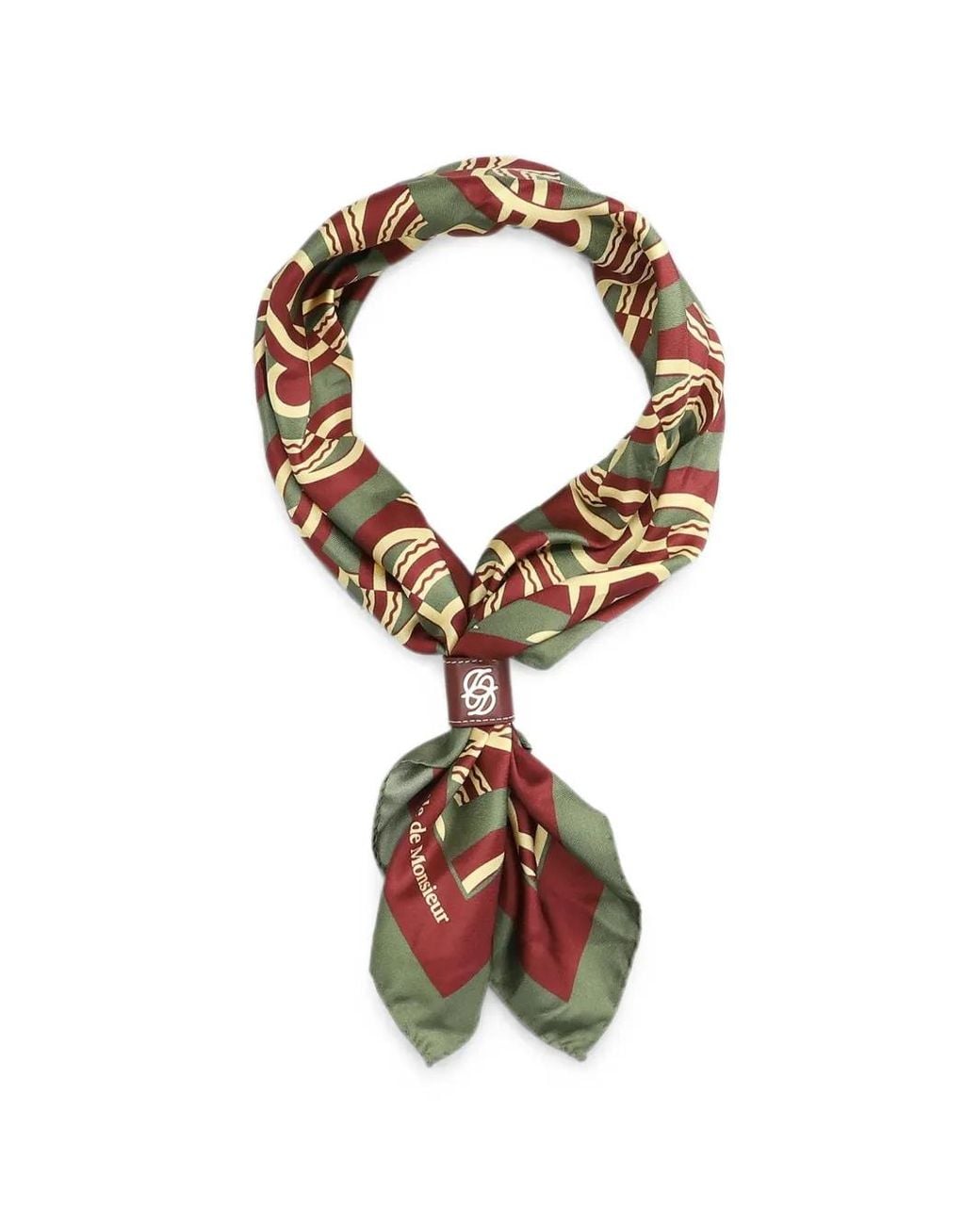 Drole de Monsieur Metallic Logo-Print Scarf for men