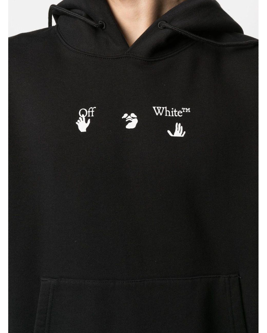 Off-White c/o Virgil Abloh Melting Arrow Logo Hoodie in Black for