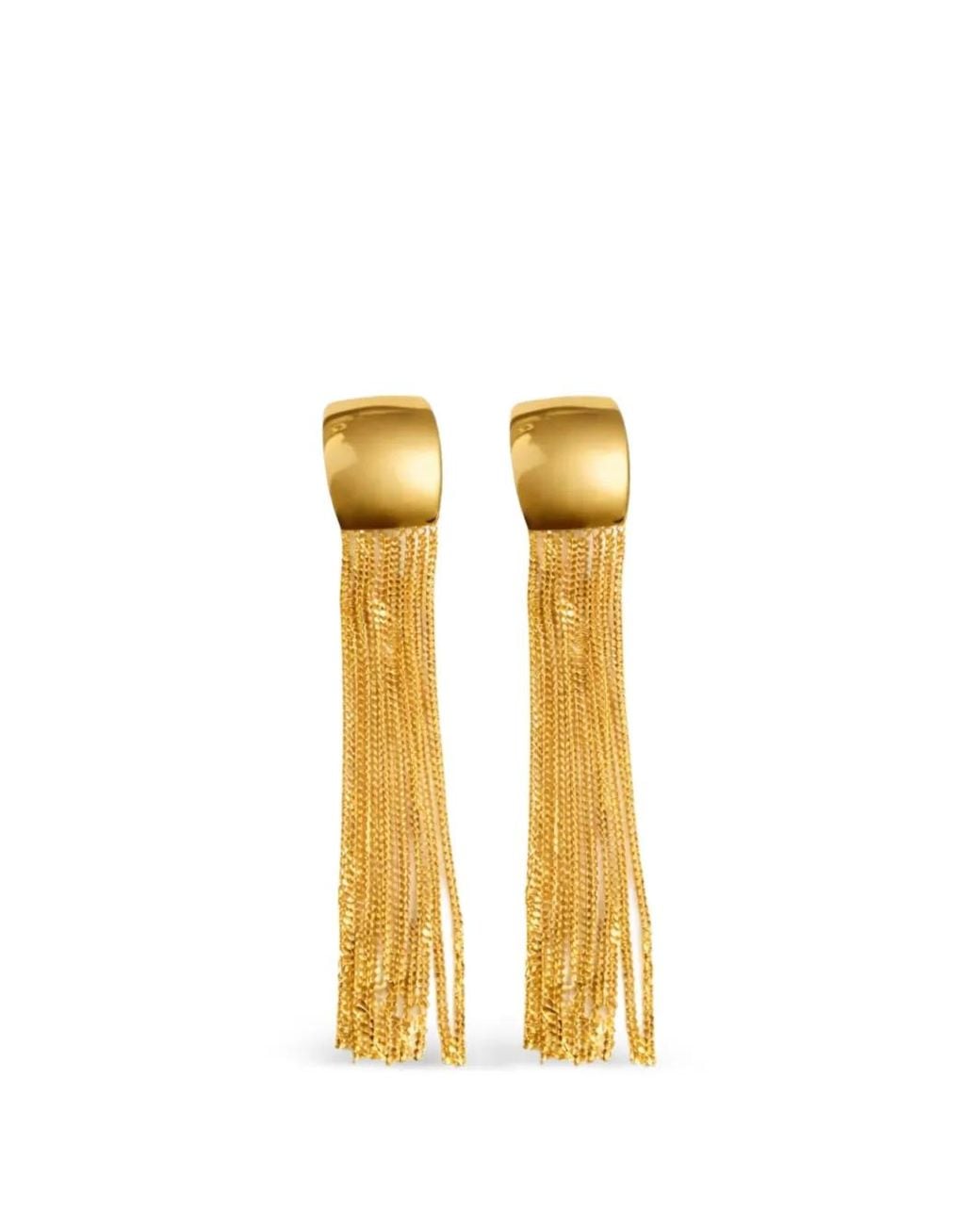 FEDERICA TOSI Metallic Chain Julie Long Earrings