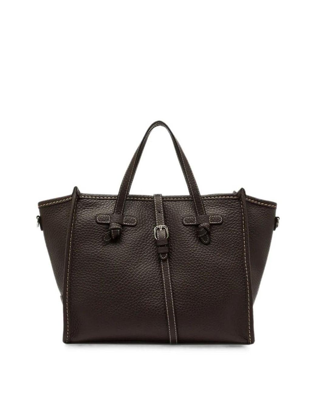 Gianni Chiarini Black Miss Marcella Grained Leather Tote Bag