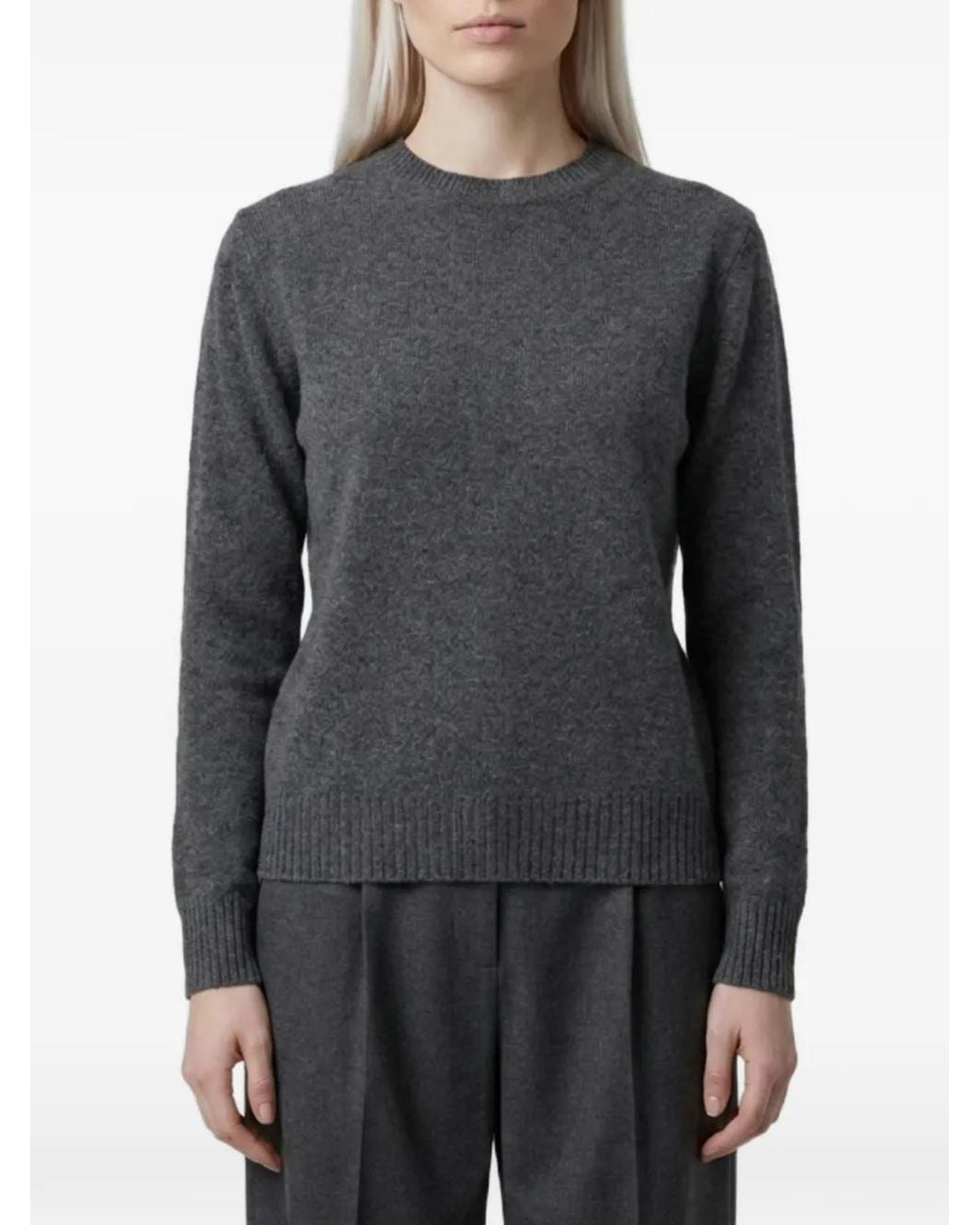 Max Mara Gray Cashmere Yarn Sweater