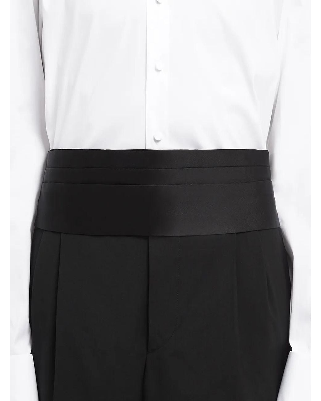 Prada Black Satin Tuxedo Cummerbund for men